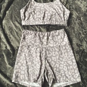 Cheetah Biker Short Set